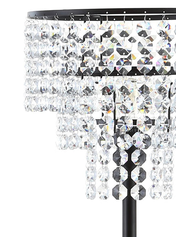 Juliette 60" Crystal/Metal Floor Lamp - JONATHAN Y